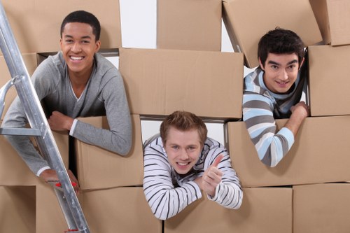 Professional movers handling office relocation in West Hampstead