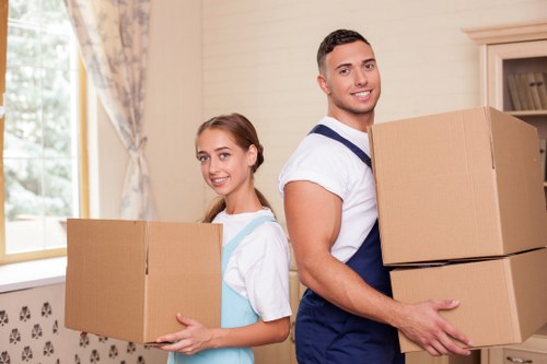 Manager reviewing a complaint in a removal company