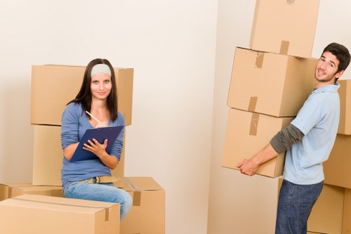 Removal van loading for a West Hampstead student relocation